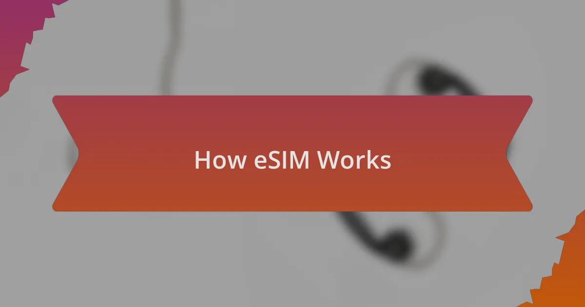 How eSIM Works